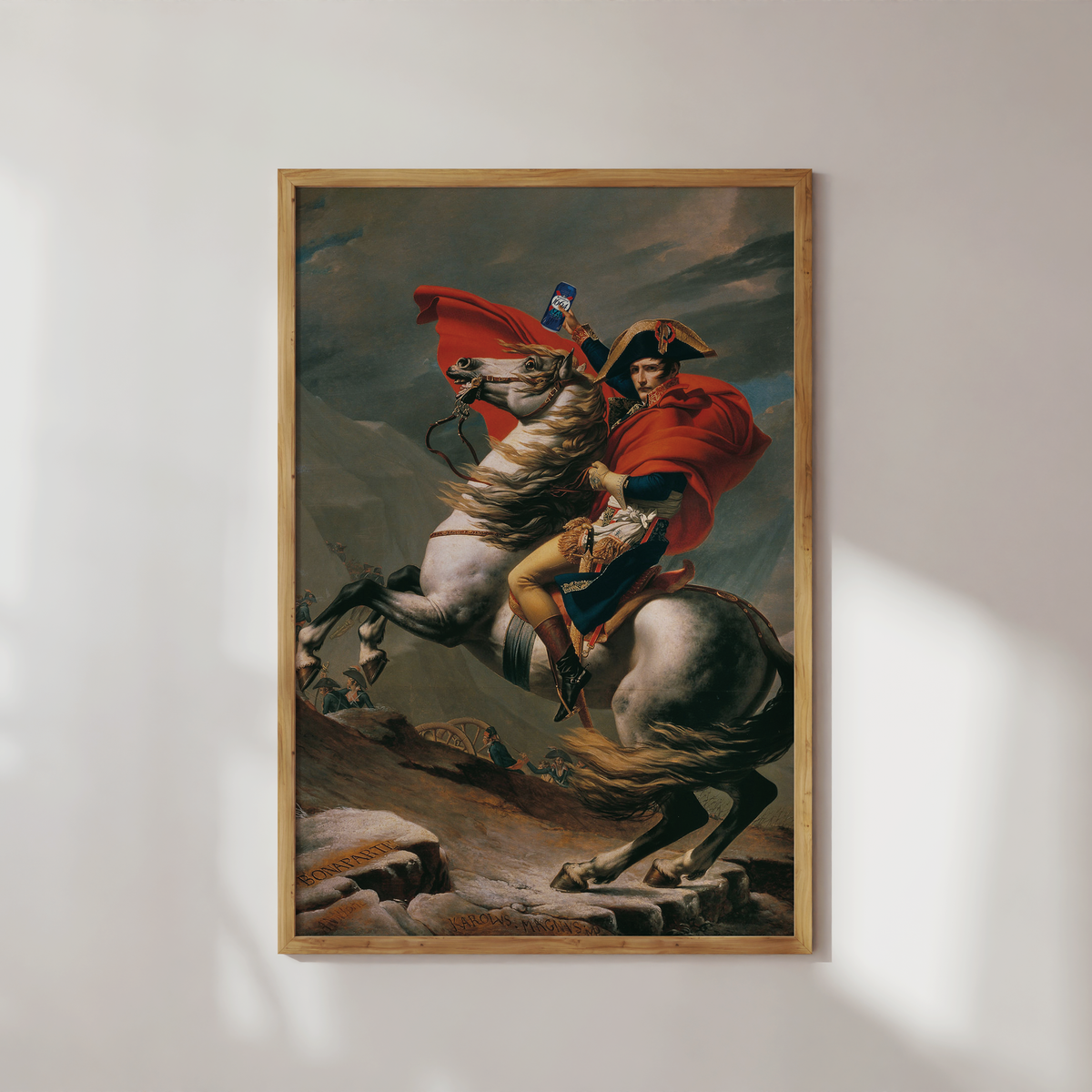 Napoleon on the Cans Poster