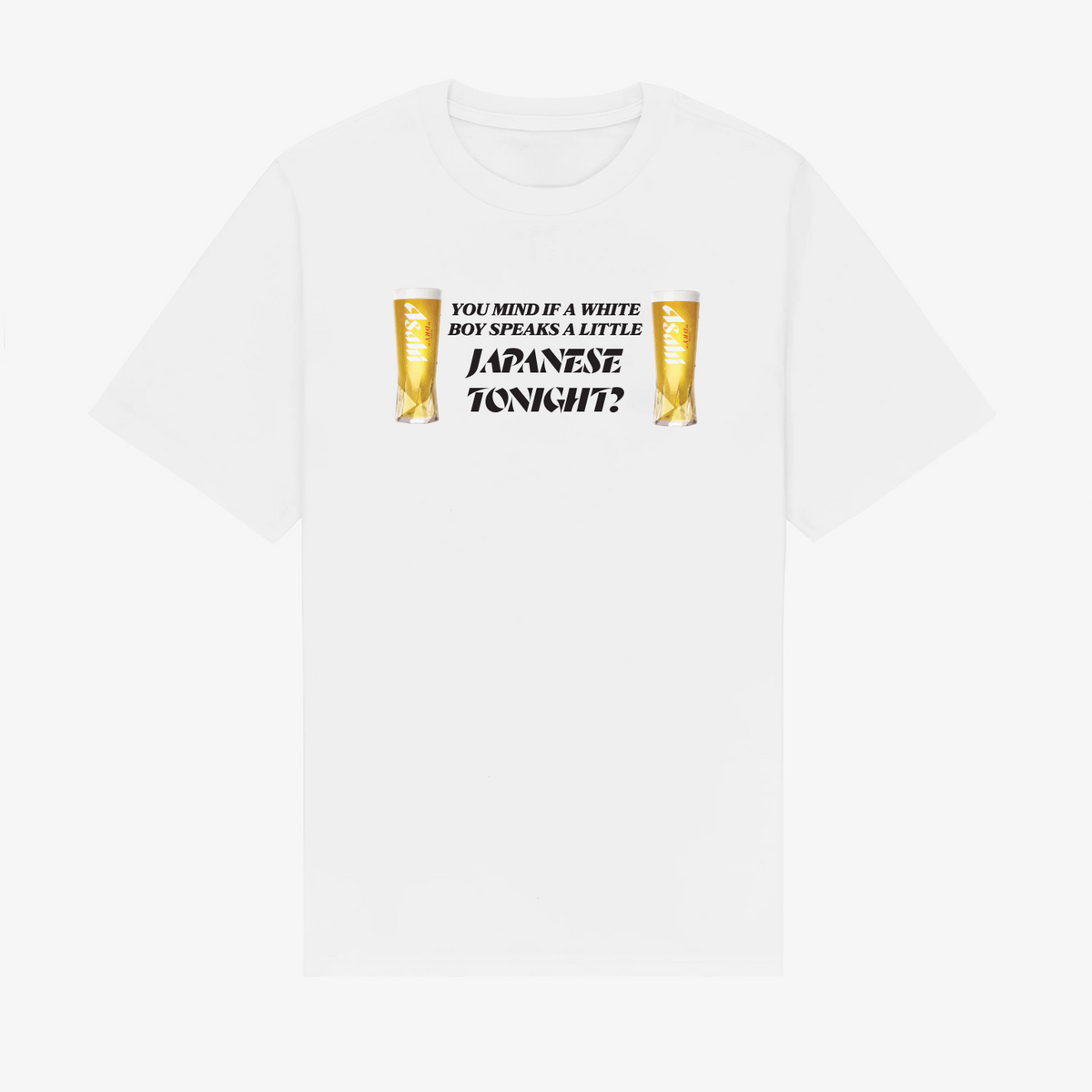 Drinking Asahi Tee