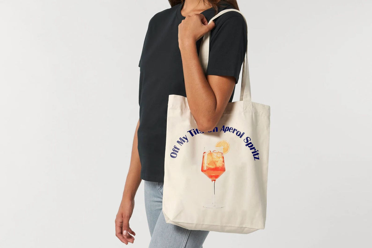 Off my Tits on Aperol Spritz Tote Bag