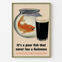 Poor Fish never has a Guinness Vintage Poster