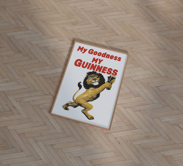 My Goodness, My Guinness! Vintage Lion Guinness Poster