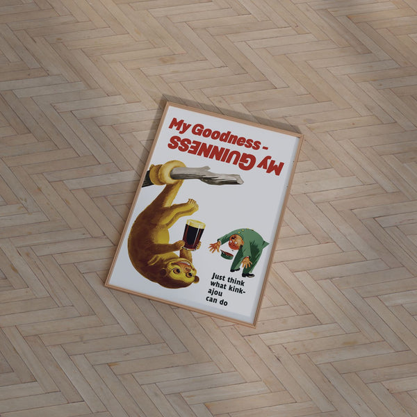 Guinness Sloth Vintage Guinness Poster