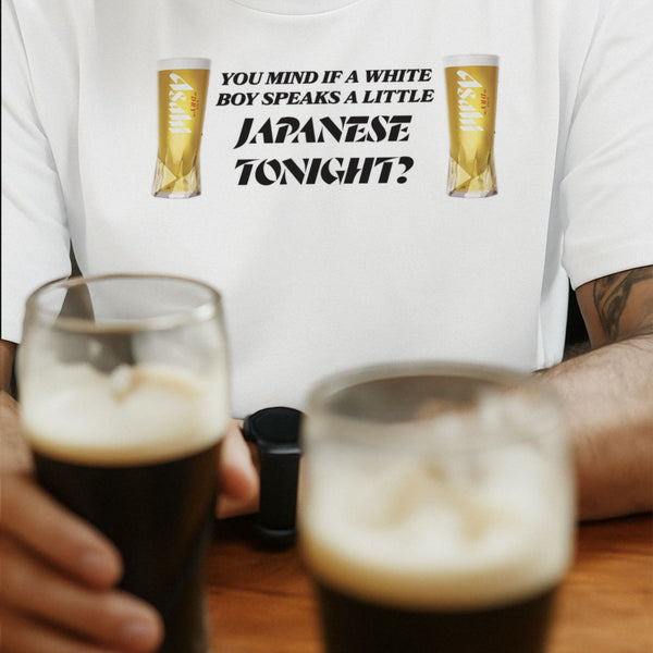Drinking Asahi Tee