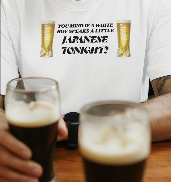Drinking Asahi Tee