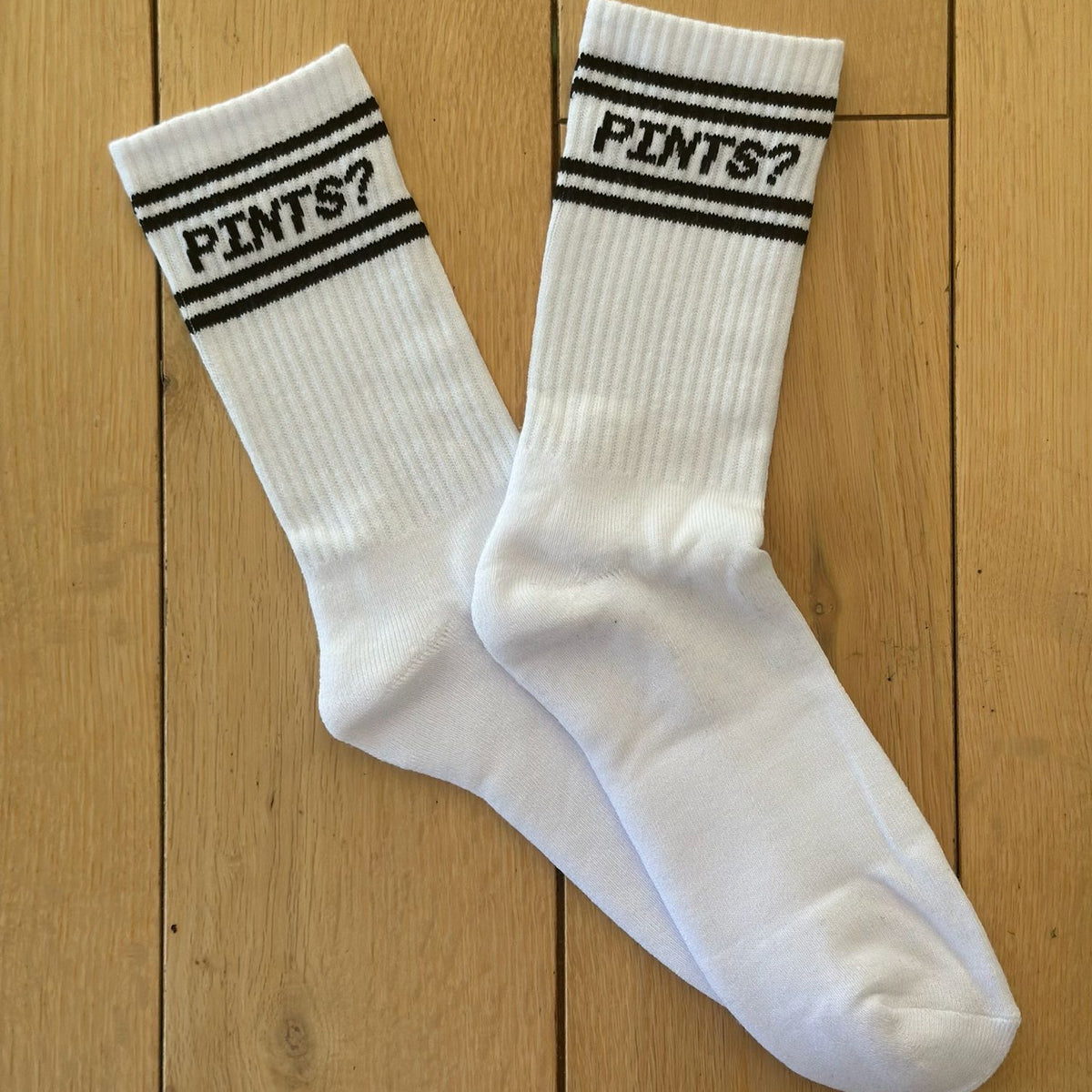 PINTS? Sports Socks - White