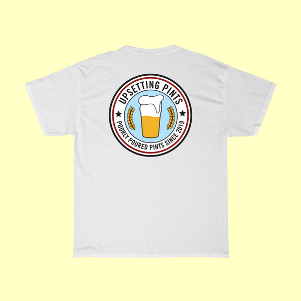 Upsetting Pints Logo Tee | White - Pints Apparel