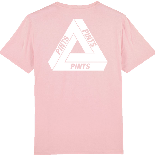 Pints Pints Pints ▵ Triangle Tee | Pink