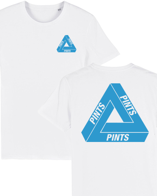 Pints Pints Pints Tri Tee | White