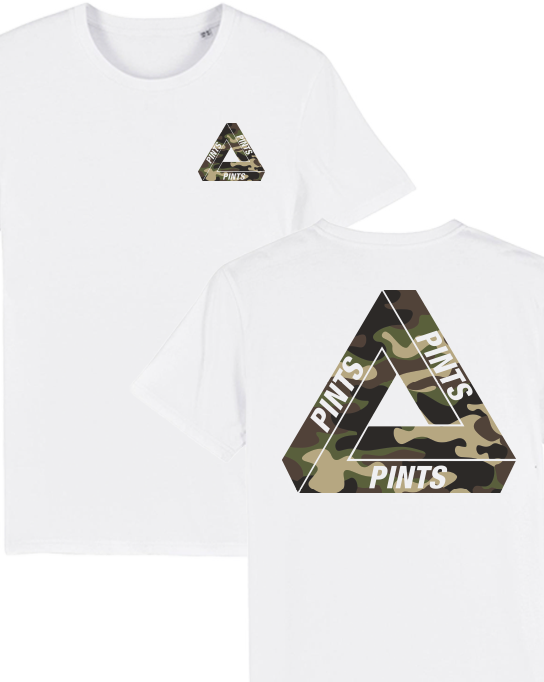 Pints Pints Pints Tri Tee | White