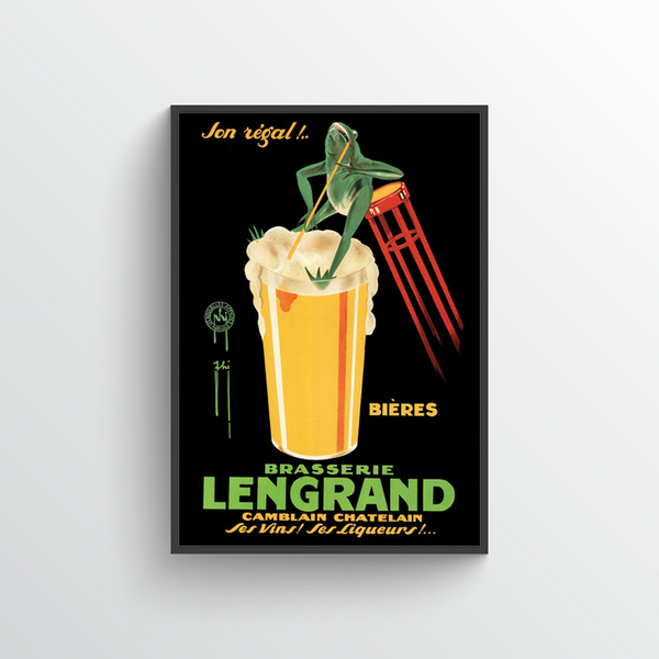 Brasserie Lengrand / Le Frog Poster - Pints Apparel