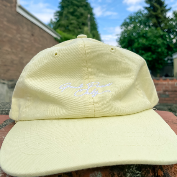 Good Pours Only Dad Cap | Pastel Yellow - Pints Apparel