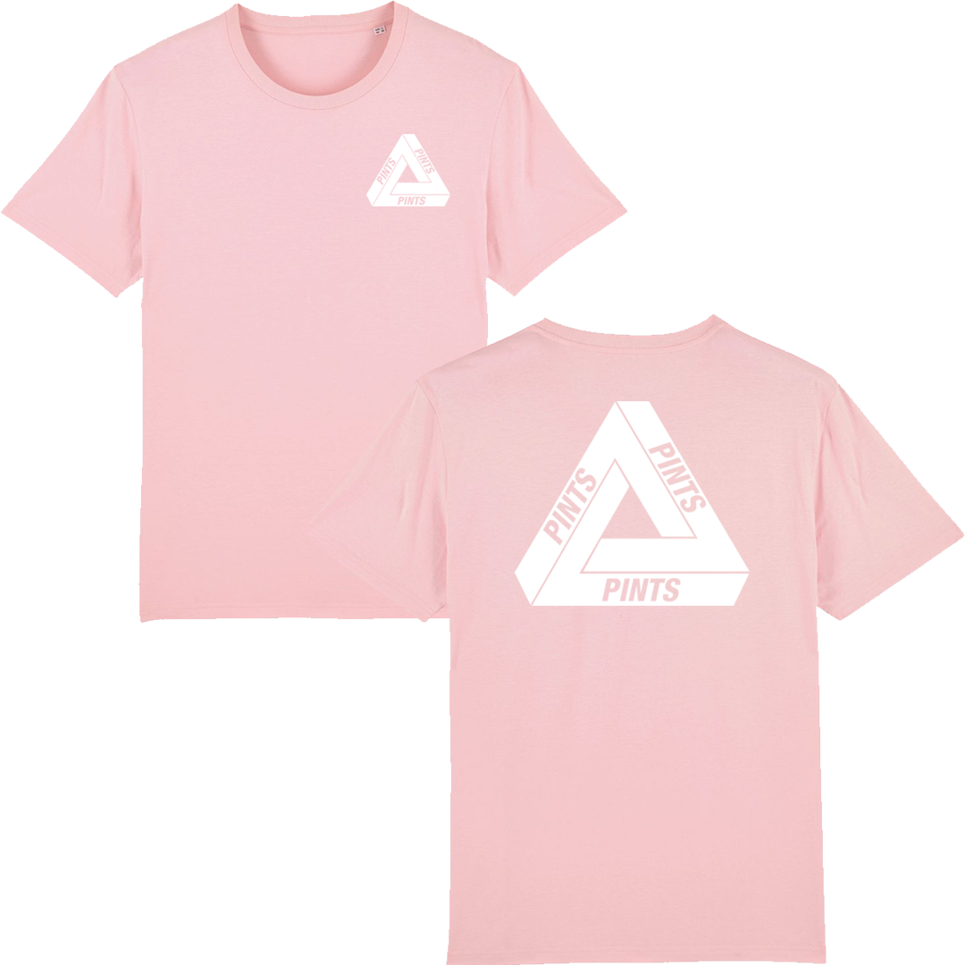 Pints Pints Pints ▵ Triangle Tee | Pink