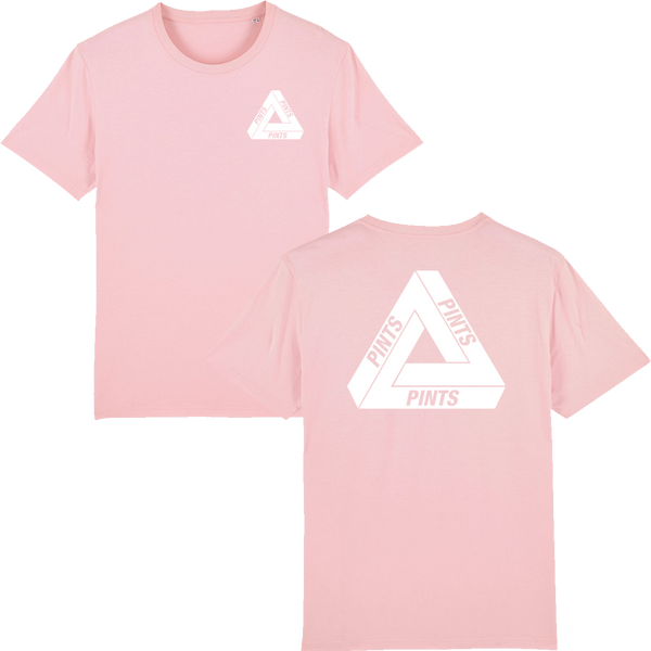 Pints Pints Pints ▵ Triangle Tee | Pink