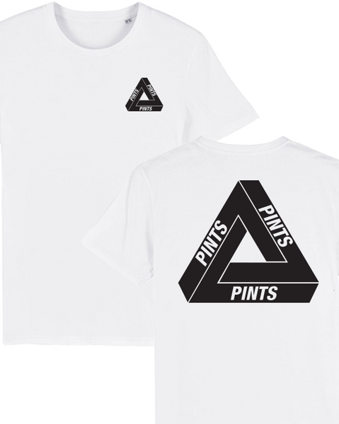Pints Pints Pints Tri Tee | White