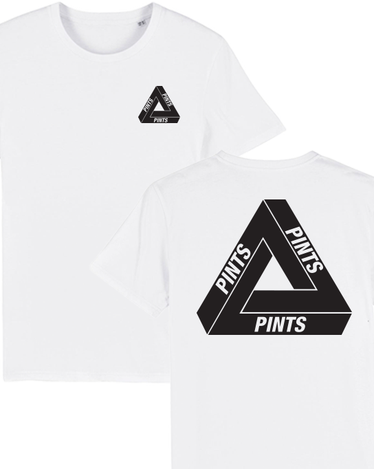 Pints Pints Pints Tri Tee | White