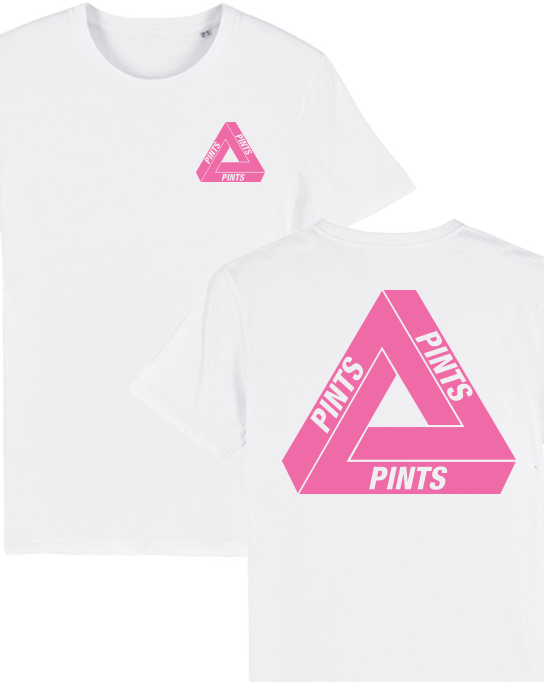 Pints Pints Pints Tri Tee | White