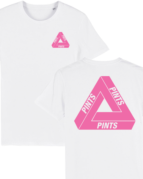 Pints Pints Pints Tri Tee | White